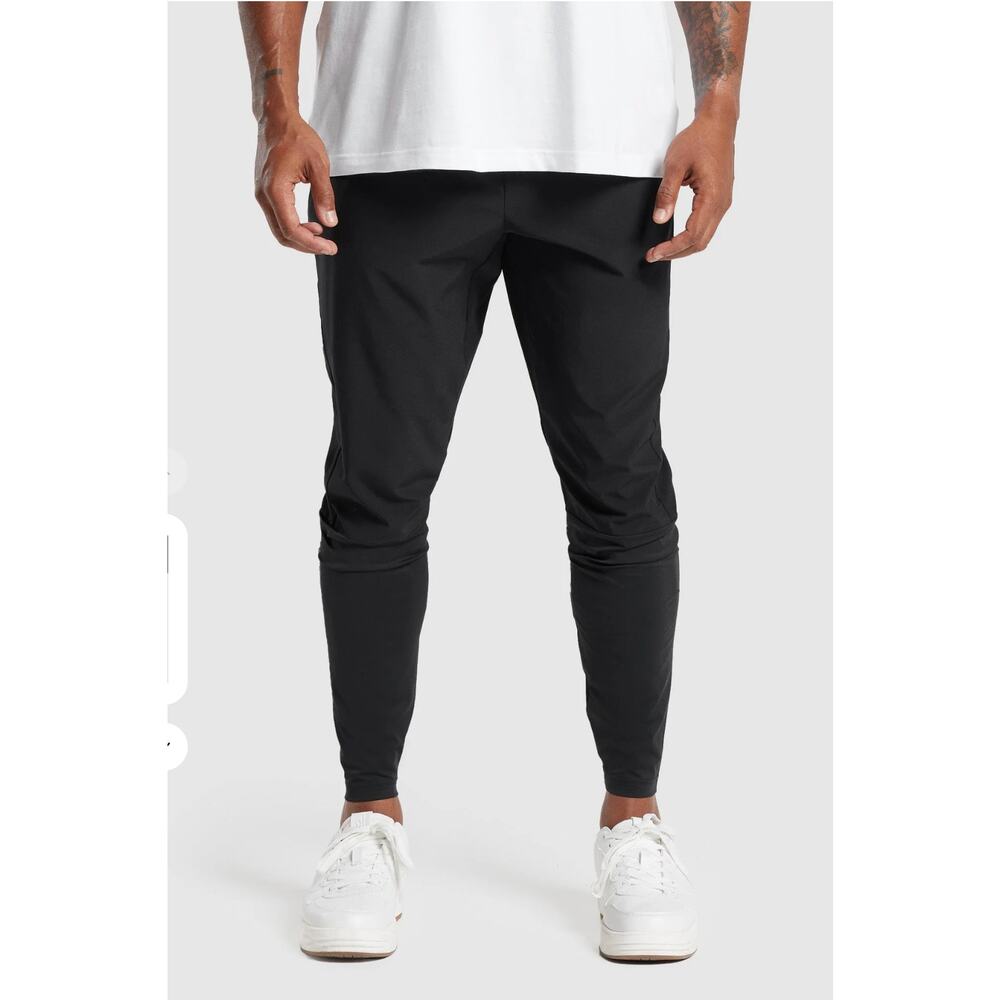 Gymshark Sport Run Pants Slim Fit Black Mens Breathable Joggers Size Small - Picture 2 of 12
